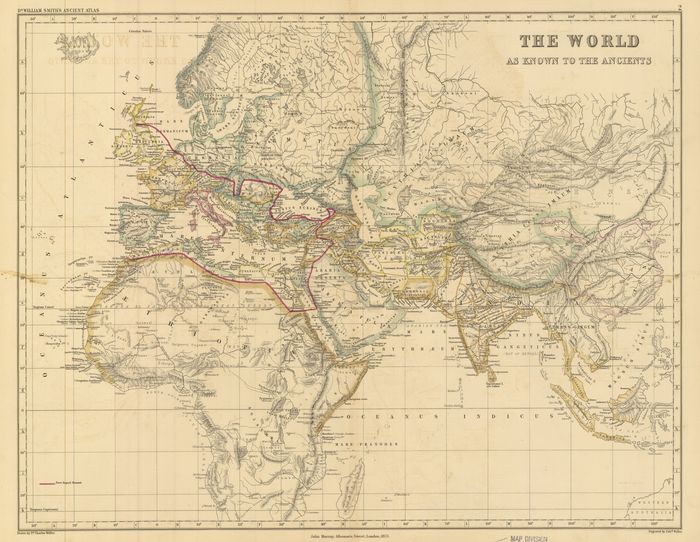 The World Known in Antiquity (1873) - Cards, Geography, Story