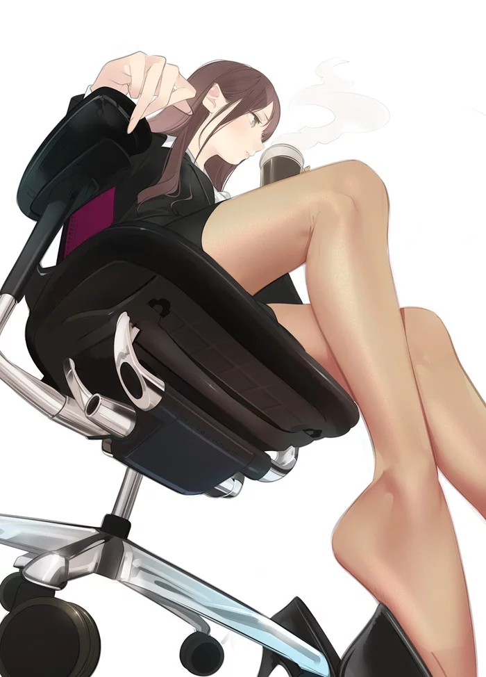 Legs... - Anime, Anime art, Original character, Pixiv, Girls, Legs