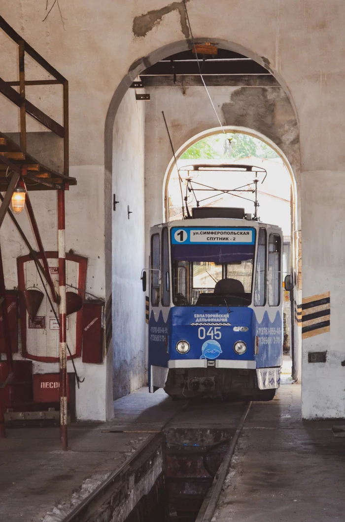 Evpatoria tram, part 2, tram depot, 2015 - My, Tram, Transport, Public transport, Evpatoria, Crimea, The photo, Depot, Longpost