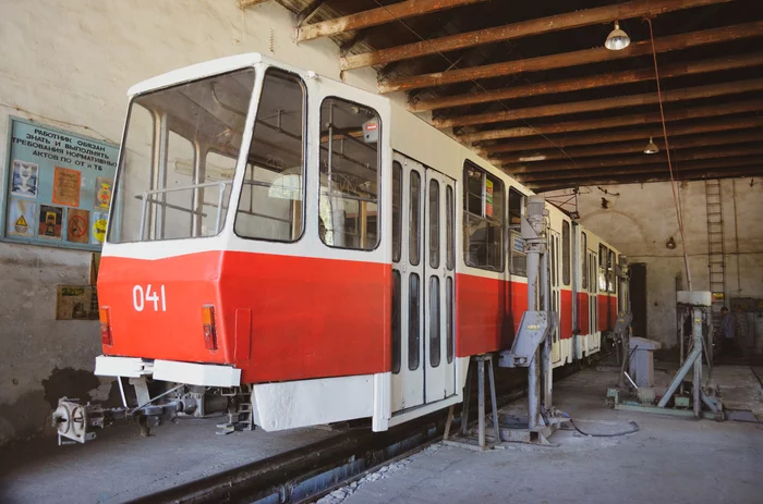 Evpatoria tram, part 2, tram depot, 2015 - My, Tram, Transport, Public transport, Evpatoria, Crimea, The photo, Depot, Longpost