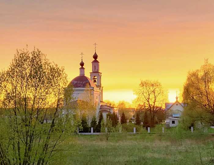 Удачное фото... - Моё, Церковь, Фотография, Закат, Красота