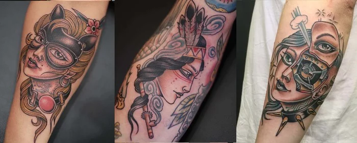 Cool female images from Moscow tattoo artist Khimz Tottooer - My, Tattooink, Tattoo, Tattoo artist, Girl with tattoo, Tattoo Lovers League, Tattoo sketch, Longpost