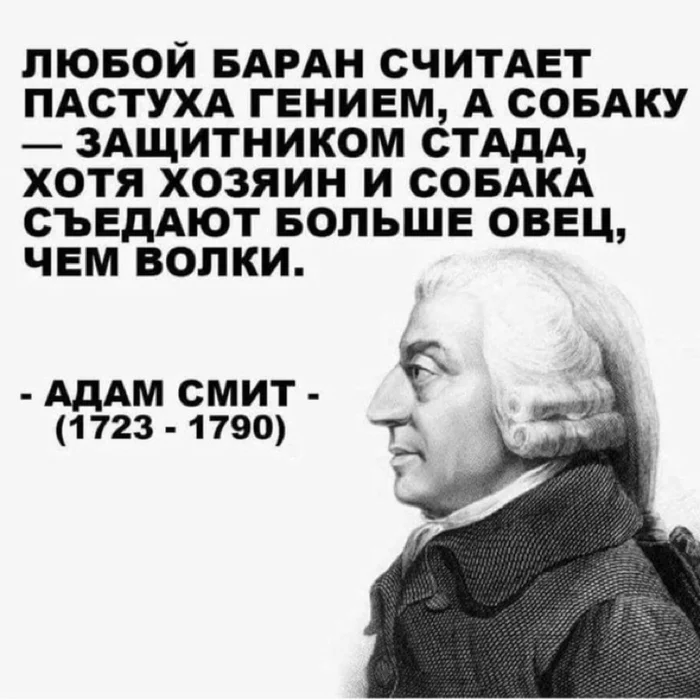 Familiar isn't it? - Quotes, Picture with text, Adam Smith, Wolf