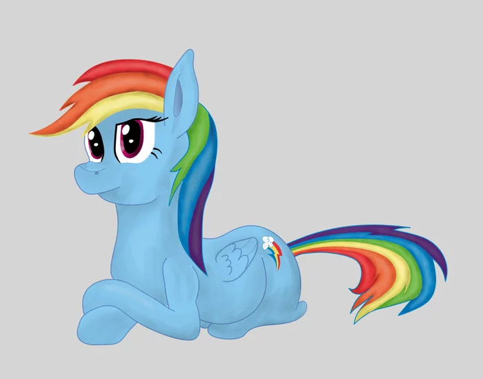 Lying (or sitting?) - My, My little pony, Rainbow dash