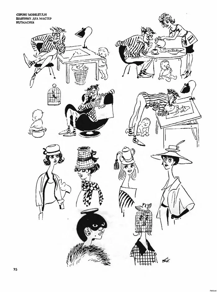 Hatter - Herluf Bidstrup, Caricature, Hat, Mad Hatter