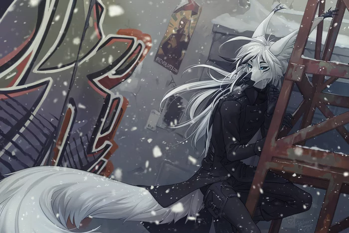 Snow - Furry, Art, Orphen sirius, Snow