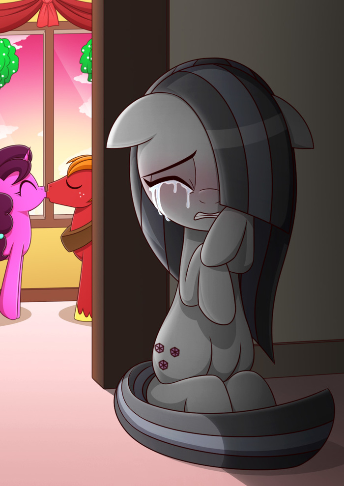 Sad Marble Pie My Little Pony, MLP Sad, Marble Pie, Sugar Belle, Big Macintosh