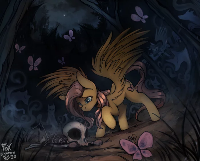 Погуляла, блин, в лесу... - My Little Pony, Fluttershy, MLP Sad, Foxinshadow