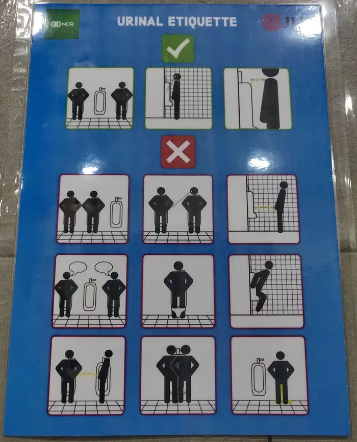 Urinal etiquette is getting more complicated and it's becoming increasingly difficult not to screw up. - Toilet, Rules, Etiquette, Urinal