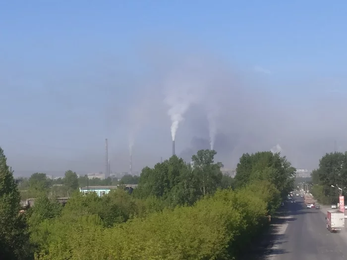 Veil of darkness. Achinsk - Ecology, Achinsk, Smoke, Pipe