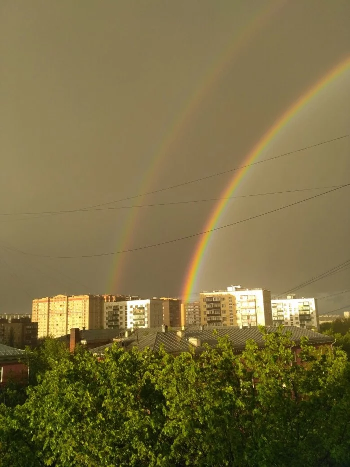 Ответ на пост «Радуга и её начало» - Моё, Радуга, Природа, Погода, Ответ на пост, Фотография