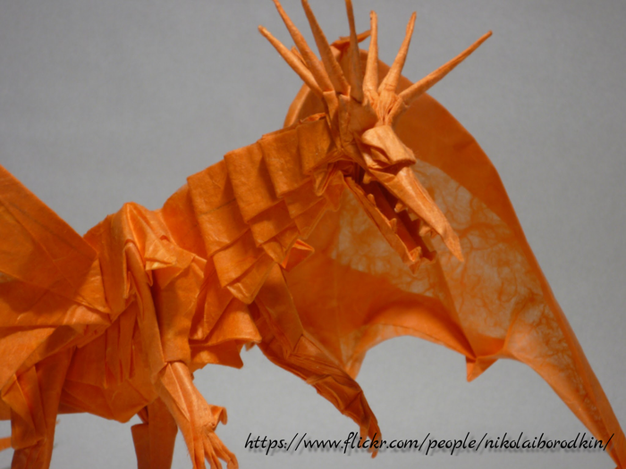 Оригами древний дракон Оригами, Дракон, Творчество, Длиннопост