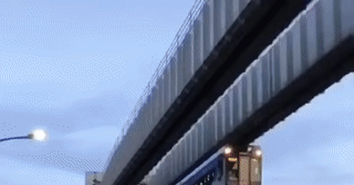 Suspended railway in Japan - Japan, Metro, Monorail, Technologies, GIF