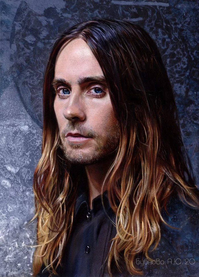 Portrait of Jared Leto - My, Anna Bubnova, Pastel, Jared Leto, Portrait, Celebrities, Drawing, Longpost