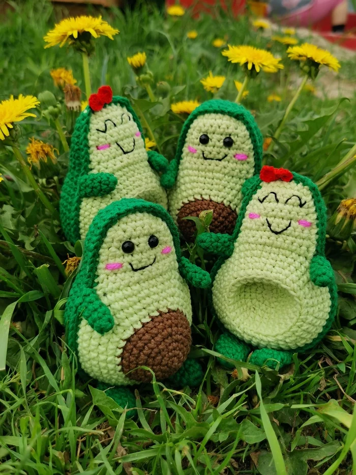 Avocado crochet - My, Knitting, Crochet, Knitted toys, Toys, Avocado, Longpost