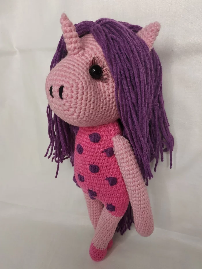Another unicorn - My, Needlework without process, Amigurumi, Unicorn, Toys, Longpost
