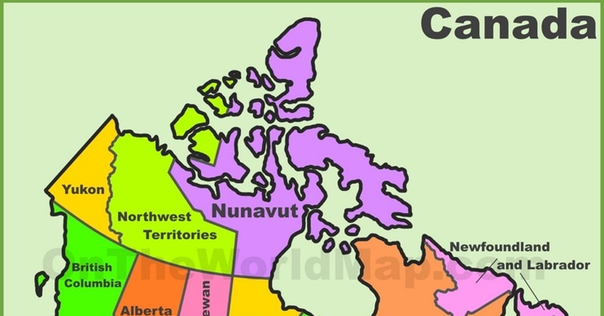 Canada provinces. Canada Provinces and Territories. Карта Канады деление. Штаты Канады на карте. Административное деление Канады карта.