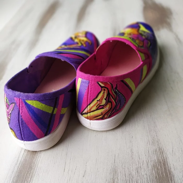 Hand-painted baseball cap and slip-ons - Handmade, Painting on fabric, Shoes, With your own hands, Creation, Baseball cap, Outrageous, Longpost