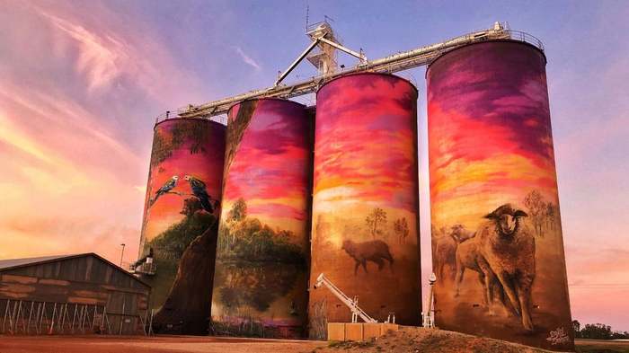 Silos somewhere in Australia - Art, Art, Silo tower, Countryside