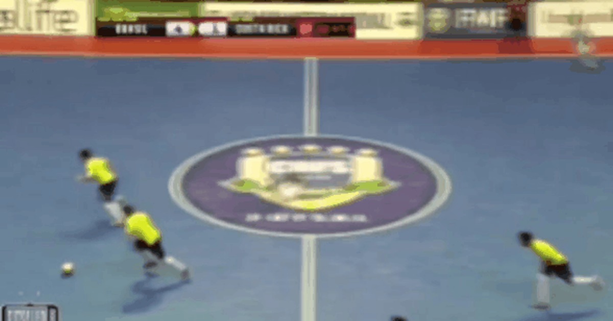 When scoring an ordinary goal is too easy for Falcao - Sport, Football, Mini football, GIF, Falcao (futsal)