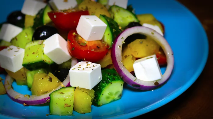 Real Greek salad | Simple recipe - My, Greek salad, Video recipe, Longpost, Recipe, Video, Food, Cooking