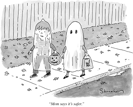 Mom said it's safer - Caricature, The new yorker, Condoms