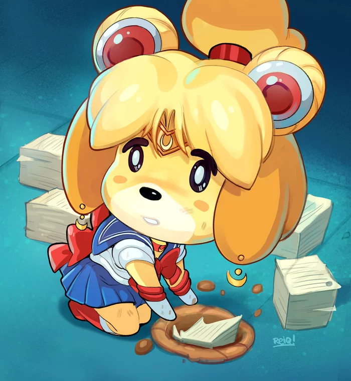 Isabelle - Reiq, Sailormoonredraw, Sailor Moon, Animal crossing, Isabelle, Games, Art