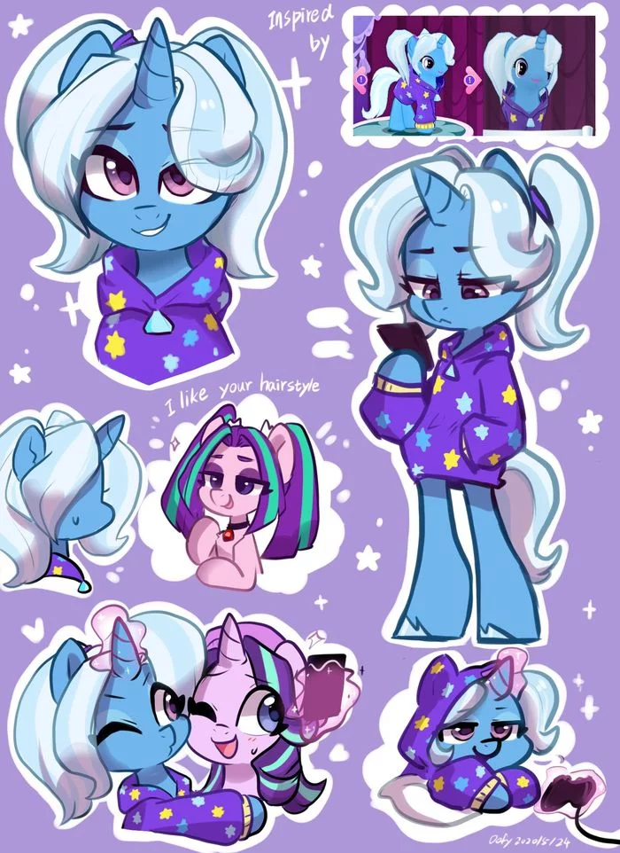 Новый образ Трикси - My Little Pony, PonyArt, Trixie, Starlight Glimmer, Aria Blaze, Colorfulcolor233