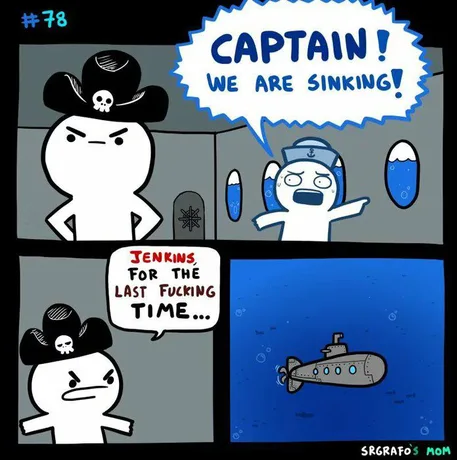 Captain! We are sinking! - Comics, Humor, Ocean, Swimming, Submarine, 9GAG, Srgrafo, Mat