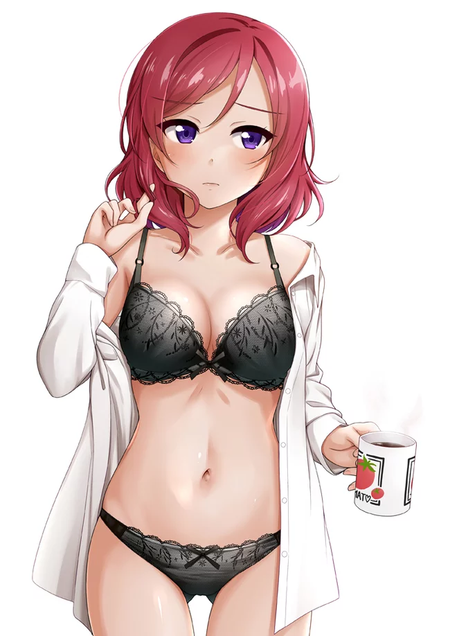 Maki - NSFW, Аниме, Anime Art, Арт, Эротика, Love live! School Idol Project, Nishikino Maki, Нижнее белье