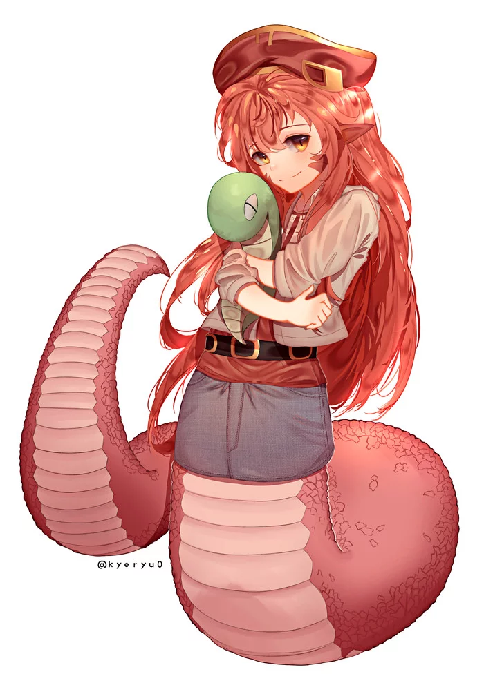 Miia - Miia (monster musume), Monster musume no iru nichijou, Lamia, Monster girl, Art, Anime art