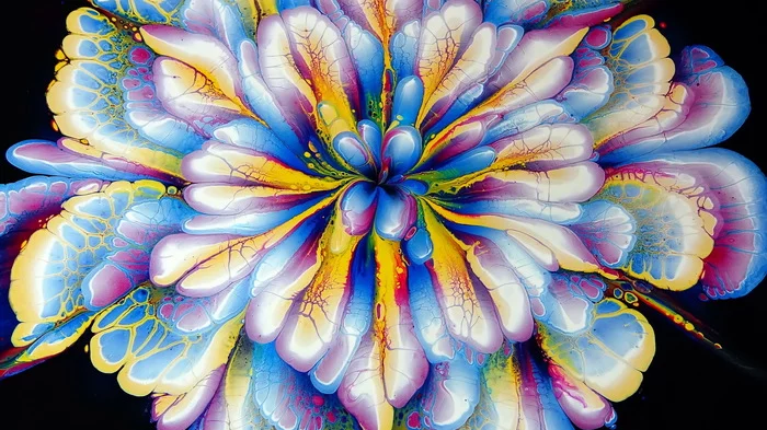 AMAZING Acrylic Painting Paint FLOWER ~ 3 COLORS ONLY ~ MUST SEE ~ Paint #WithMe - My, Paints, Acrylic, Video, Longpost