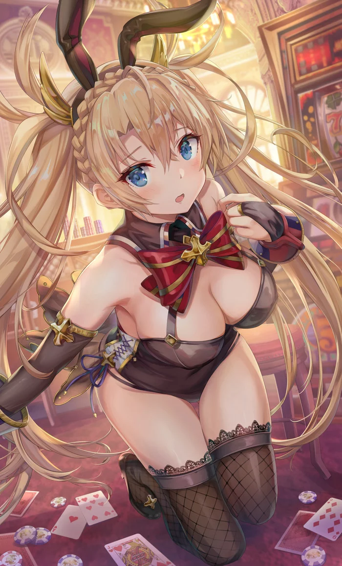 Bradamante - NSFW, Anime, Anime art, Fate, Fate grand order, Bradamante, Bunnysuit, Breast, Stockings