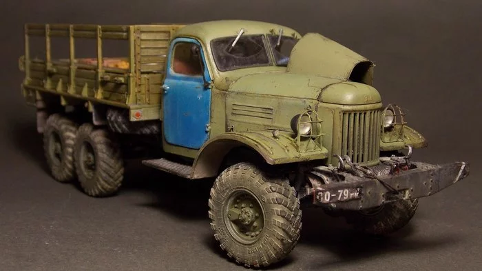 ZIL-157K - My, the USSR, Army, Stand modeling, Truck, Auto, Scale model, Youtube, Art, Longpost