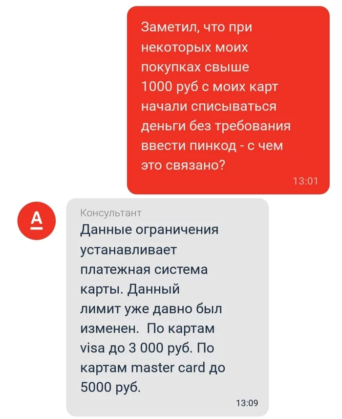 Mastercard и Visa бессовестно увеличили лимит операций без ввода пин-кода! - Visa, Mastercard, Альфа-Банк, Пин-Код, Лимит, Длиннопост