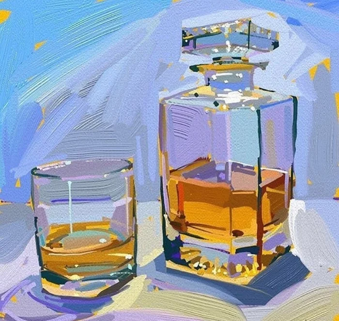 Viskarik - Whiskey, Oil painting, Alcohol