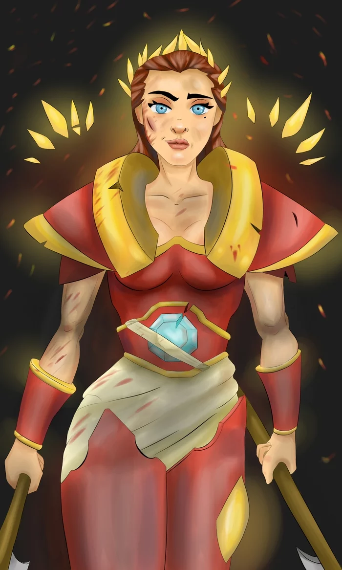 Legion Commander from Dota 2 - My, Dota 2, Art, Drawing