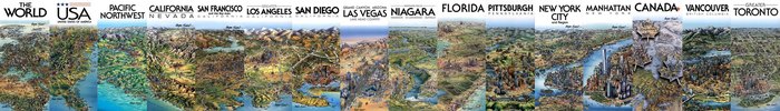 Maps from Unique Media Inc. (The second part) - Cards, Interesting, USA, Geography, Longpost