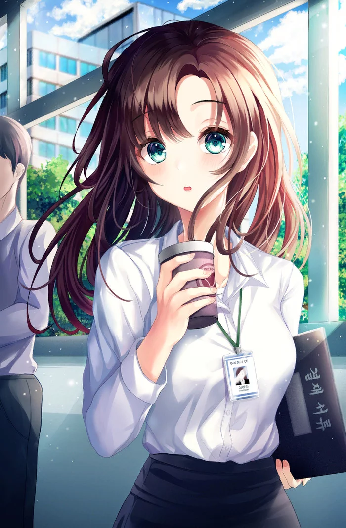 Office lady - Anime Art, Original Character, Аниме