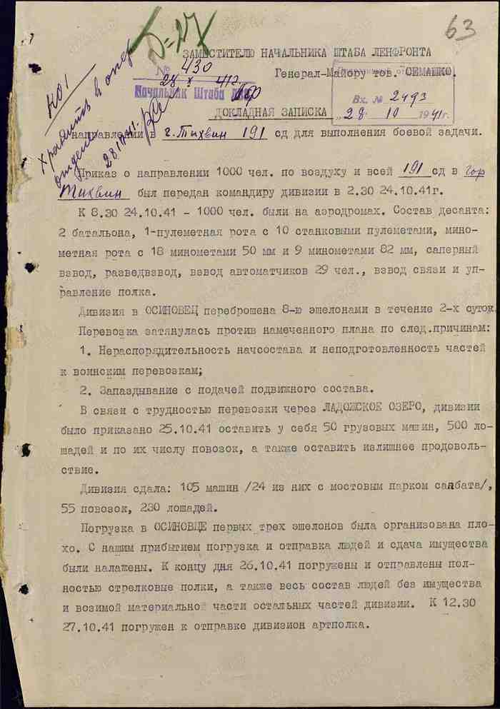 Хроника войны. Тихвин октябрь 41 - Великая Отечественная война, Архив, Длиннопост