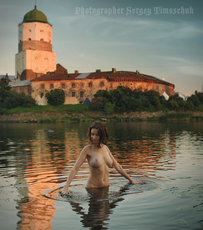 Once Upon a Time in Vyborg - NSFW, Erotic, The photo, Vyborg, Girls, Tower, The Gulf of Finland, Naked, Boobs