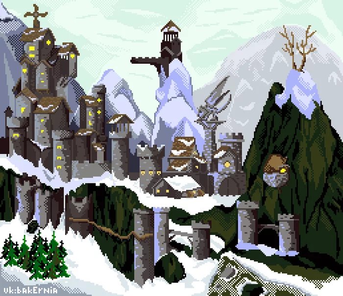 Adepts of the sword and conventions. Mountain Clans - My, Pixel Art, Disciples 2, Pixel, Art, Computer games, Retro Games, Longpost