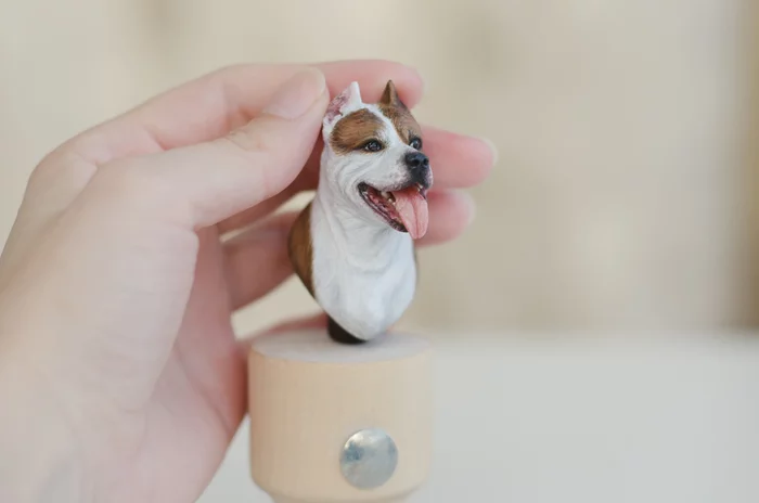 Favorite dog - My, Polymer clay, Figurines, Miniature, Bust, Dog, Portrait figurine, Needlework without process, Longpost