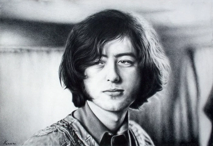Post #7508707 - My, Drawing, Art, Portrait, Artist, Pencil drawing, Creation, Led zeppelin