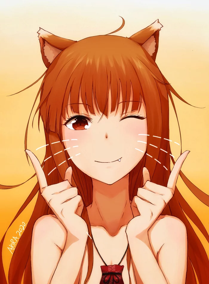 Холо Мудрая - Anime Art, Аниме, Holo, Spice and wolf, Dobutsu