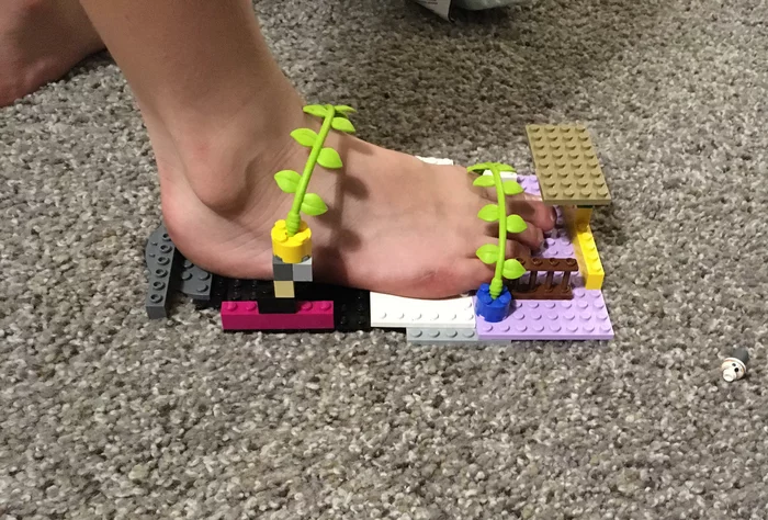 I must have raised some kind of supervillain. These are the sandals my son made today. - The photo, Shoes, Constructor, Lego, Sadism, A son, Sandals, Reddit