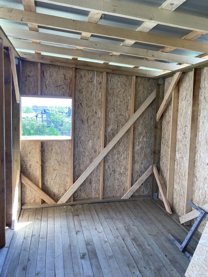 I am building a summer kitchen/shed using frame technology ch2 - My, Building, I'm building myself, Dacha, Peonies, Longpost