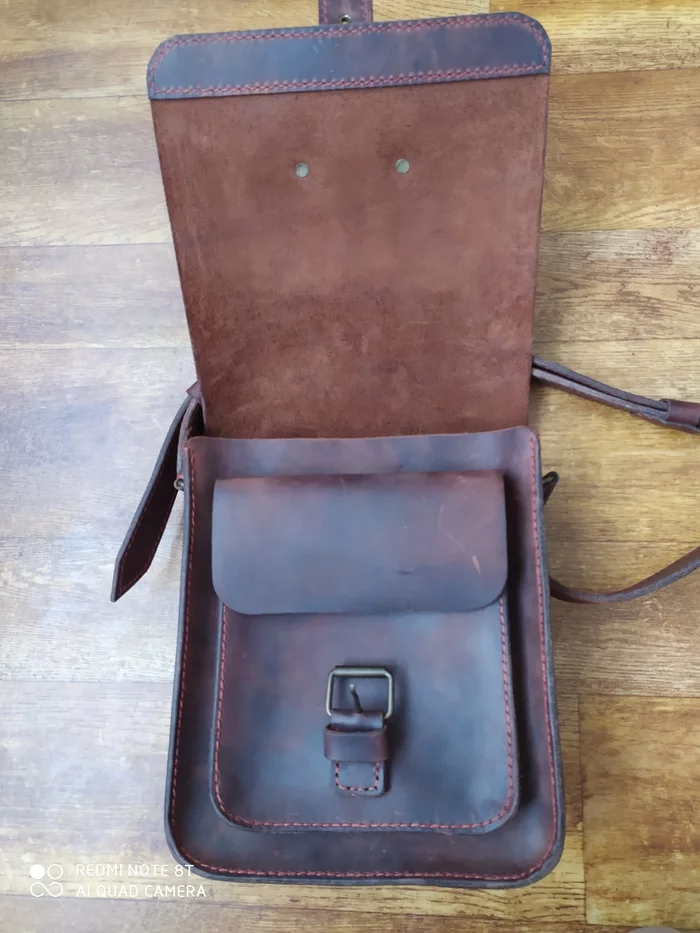 Bag tablet - Leather, Needlework, Longpost, Needlework without process