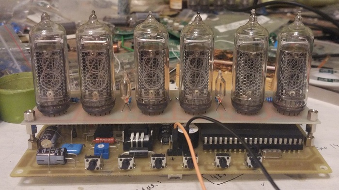 Часы на лампах ИН-14. Статическая индикация Nixie clock, Своими руками, Самоделки, Часы, Ламповые часы, Электроника, Длиннопост
