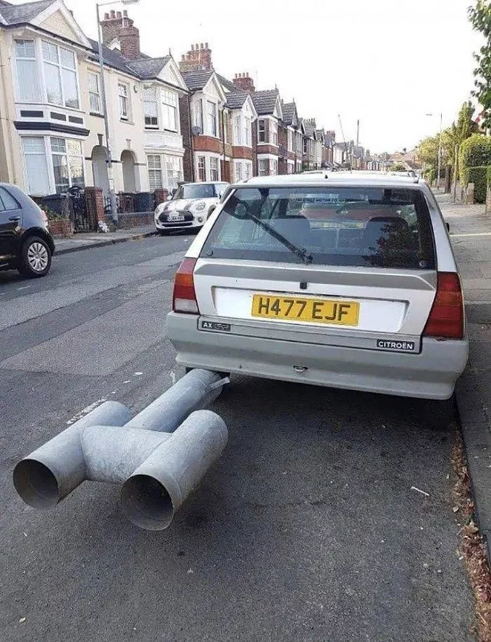 Tuning - Auto, Pipe, Exhaust pipe, Humor, Tuning, From the network